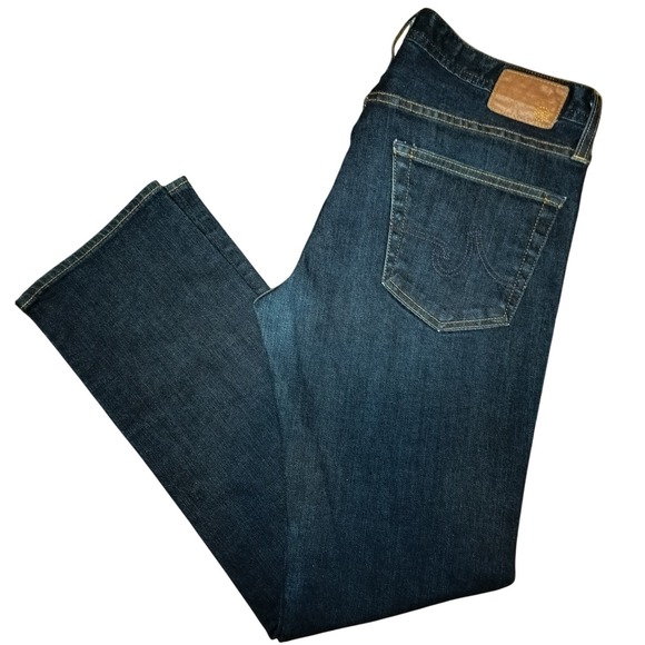 AG Adriano Goldschmied The Matchbox Slim Straight Dark Wash Jeans Mens 34 x 32 - Picture 4 of 6